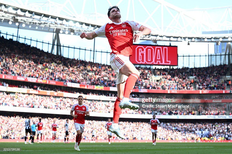 Declan Rice đã ghi bàn thắng quyết định cho Arsenal